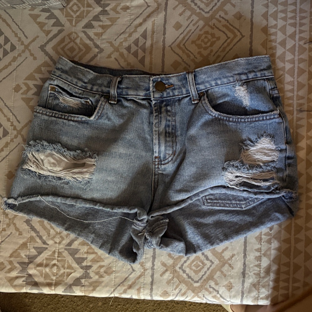 Billabong Distressed Blue Jean Shorts